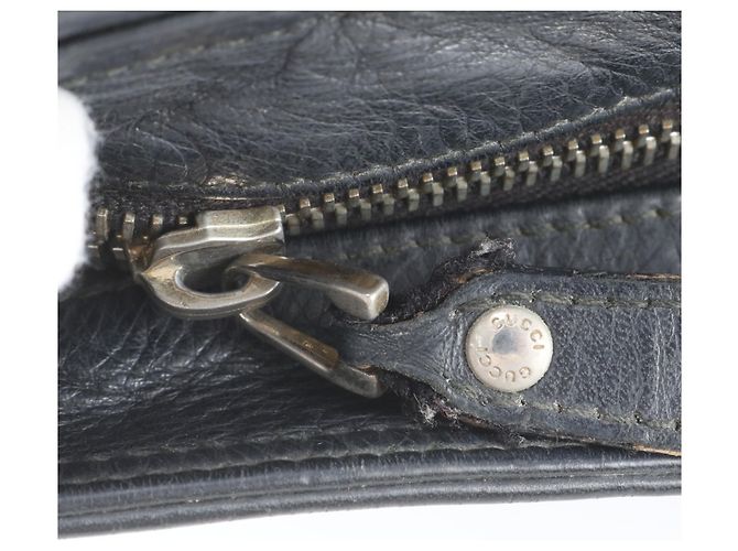 Bolsa de Ombro em Couro Gucci Guccissima Preto - vista 9