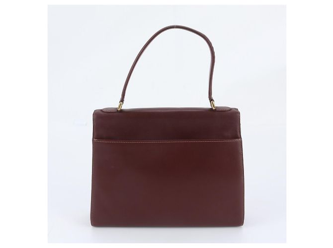Bolso de mano de cuero Cartier Must Line Burdeos - vista 3