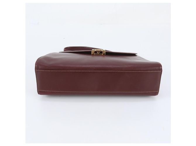 Bolso de mano de cuero Cartier Must Line Burdeos - vista 5
