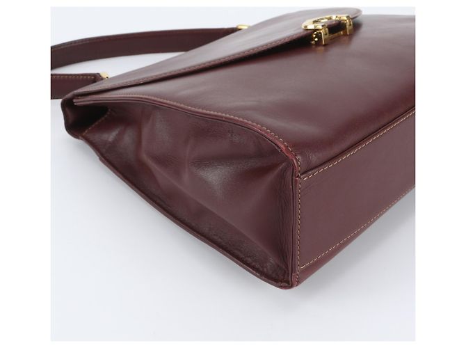 Bolso de mano de cuero Cartier Must Line Burdeos - vista 6
