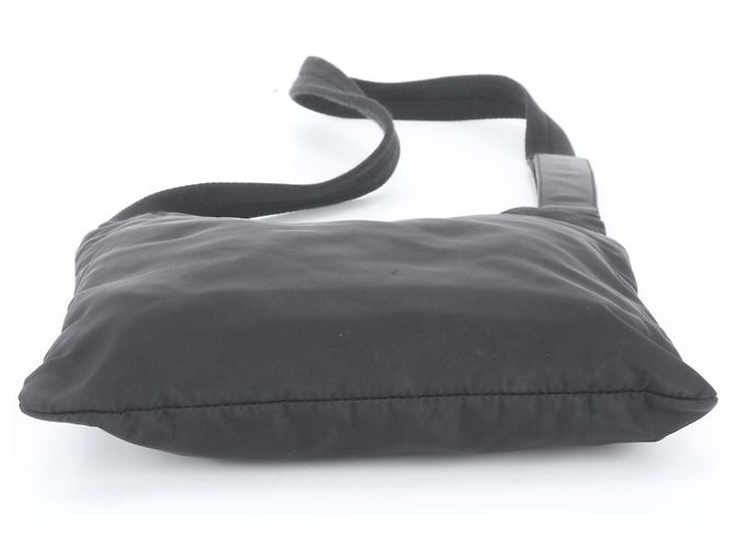 Sac à épaule Prada en nylon Tessuto avec logo triangle Noir - vue 6