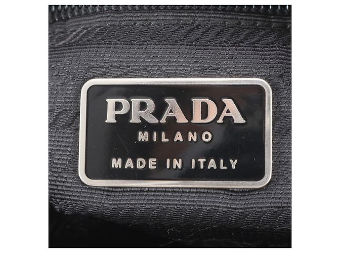 Sac à épaule Prada en nylon Tessuto avec logo triangle Noir - vue 9
