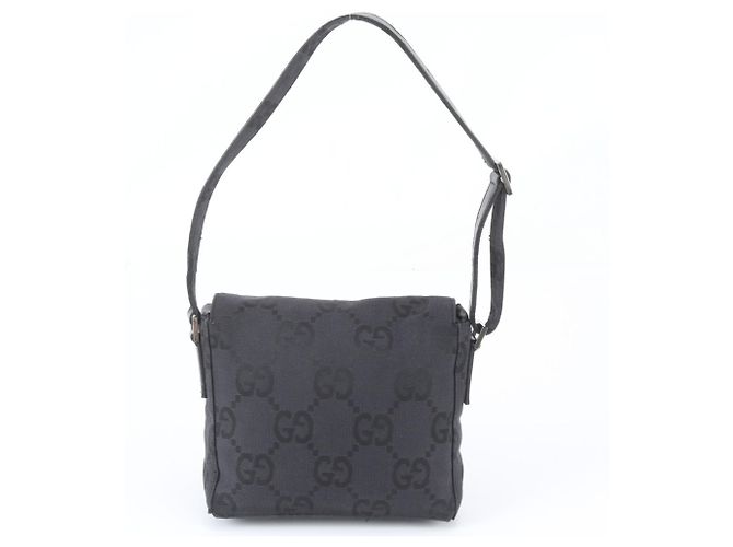 Gucci GG Canvas Leder-Schultertasche Schwarz - Ansicht 3