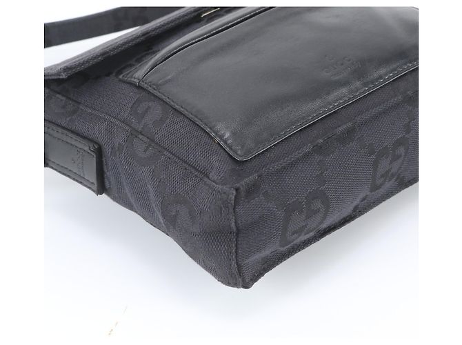 Gucci GG Canvas Leder-Schultertasche Schwarz - Ansicht 4