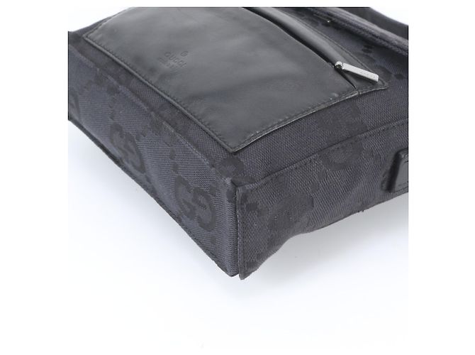 Gucci GG Canvas Leder-Schultertasche Schwarz - Ansicht 5