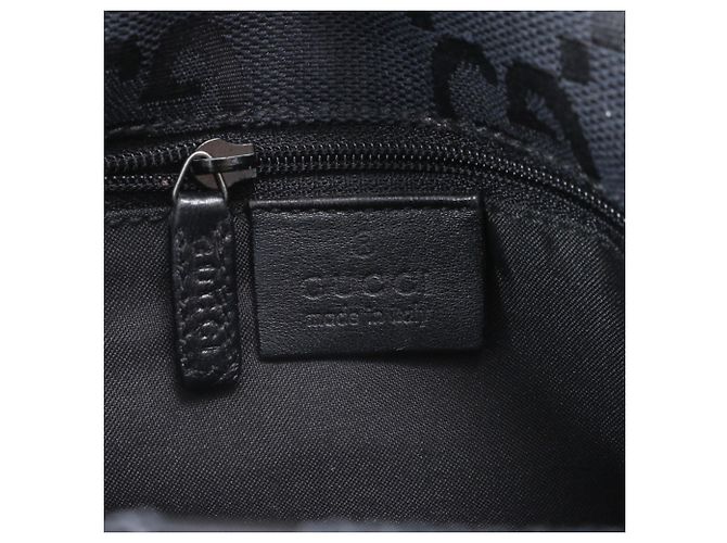 Gucci GG Canvas Leder-Schultertasche Schwarz - Ansicht 8