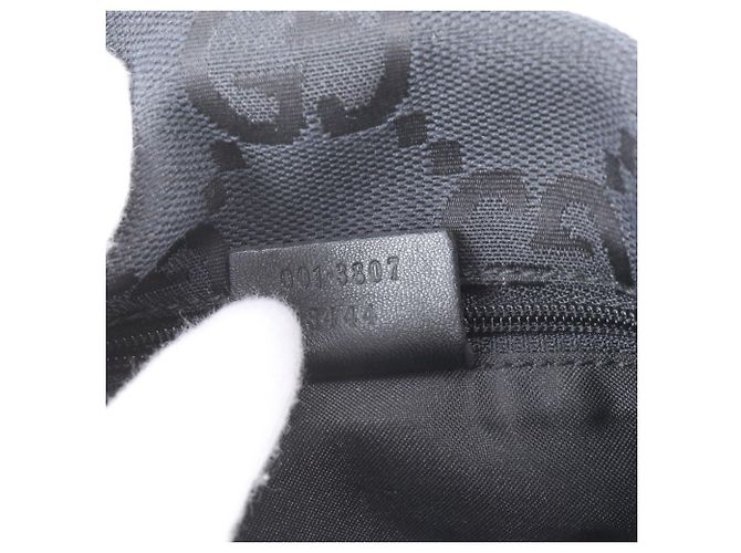 Gucci GG Canvas Leder-Schultertasche Schwarz - Ansicht 9