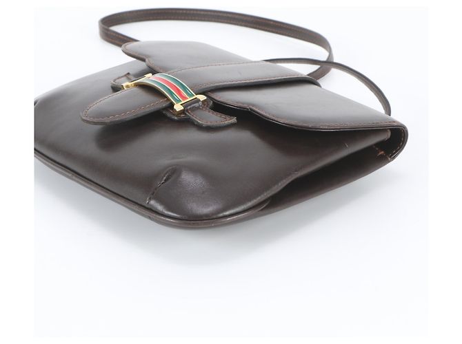 Bolsa de Ombro em Couro Gucci Sherry Line Marrom - vista 4
