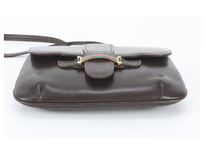 Bolsa de Ombro em Couro Gucci Sherry Line Marrom - vista 6