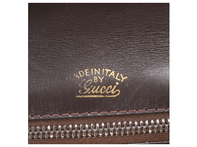 Bolsa de Ombro em Couro Gucci Sherry Line Marrom - vista 9