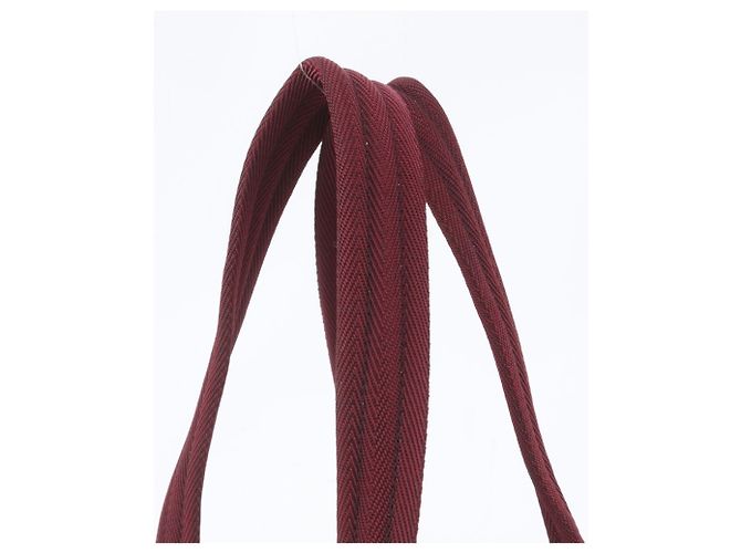 Borsa Tote Prada in pelle rossa Rosso Bordò - vista 2