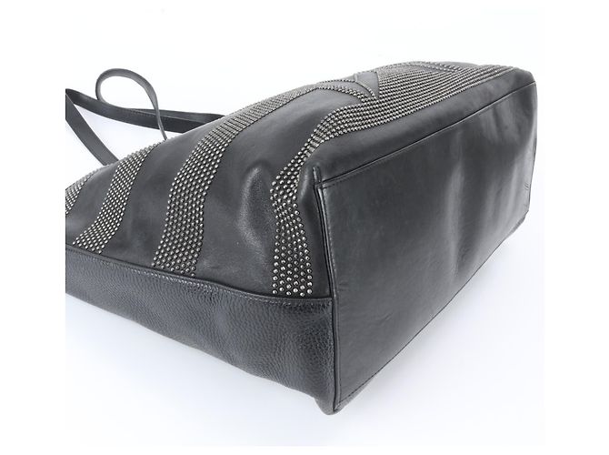 Jimmy Choo Leder-Tote-Bag mit Stern-Nieten Schwarz - Ansicht 4