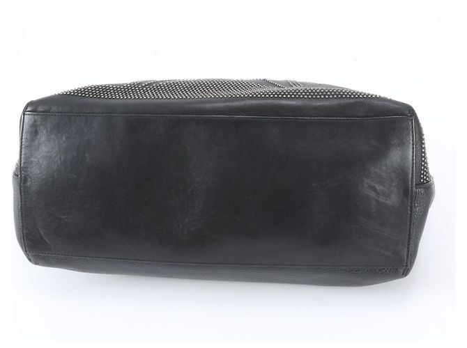 Jimmy Choo Leder-Tote-Bag mit Stern-Nieten Schwarz - Ansicht 5