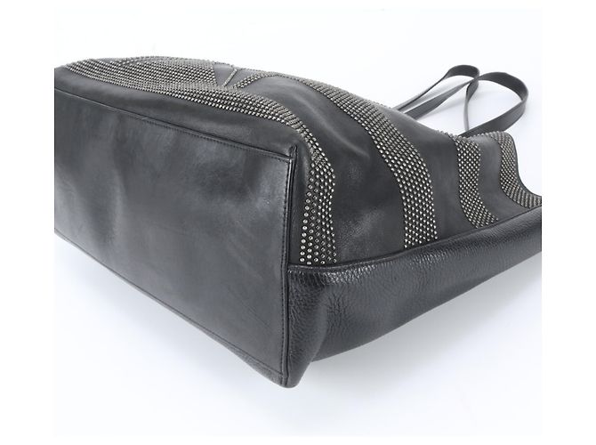 Jimmy Choo Leder-Tote-Bag mit Stern-Nieten Schwarz - Ansicht 6