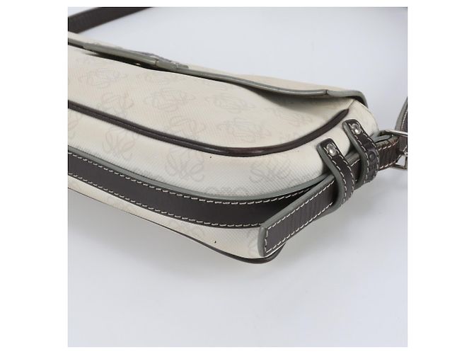 Bolso de hombro de piel Loewe Anagram Repeat Castaño Crudo - vista 4