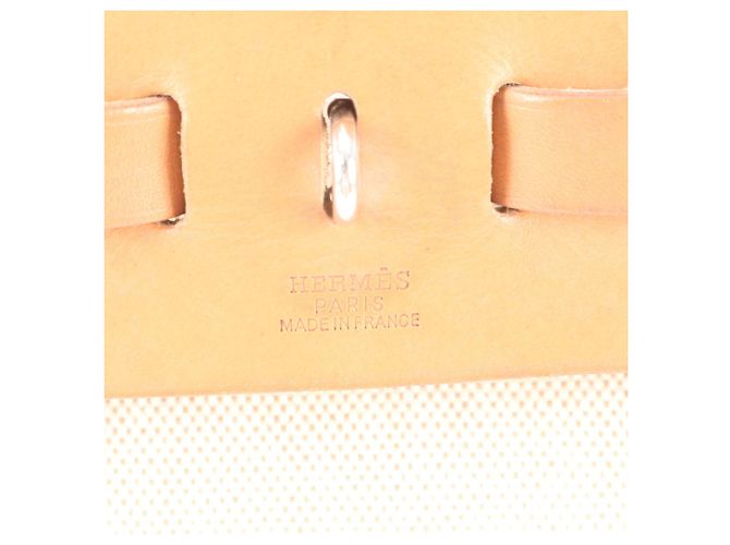 Hermès Herbag MM Bolso Tote 2-Way Beige Camello - vista 10