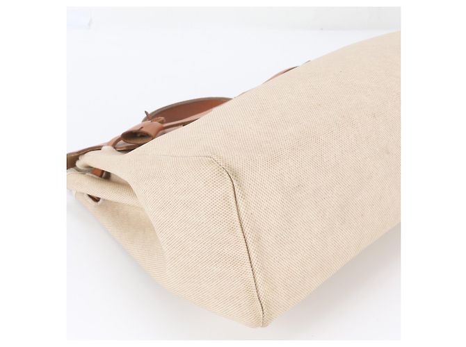 Hermès Herbag MM Bolso Tote 2-Way Beige Camello - vista 4