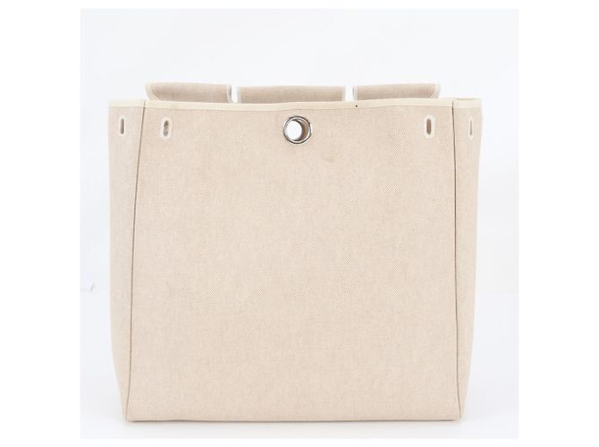 Hermès Herbag MM Bolso Tote 2-Way Beige Camello - vista 8