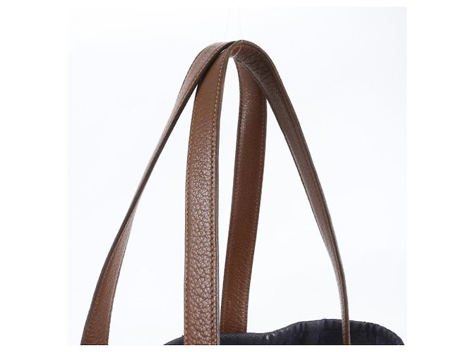 Hermès Hermes Calicut Denim Leder Tote Bag Marineblau - Ansicht 2