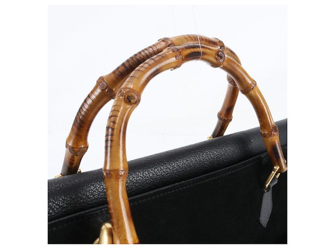 Gucci Bamboo Schultertasche/Shopper aus Leder Schwarz - Ansicht 2