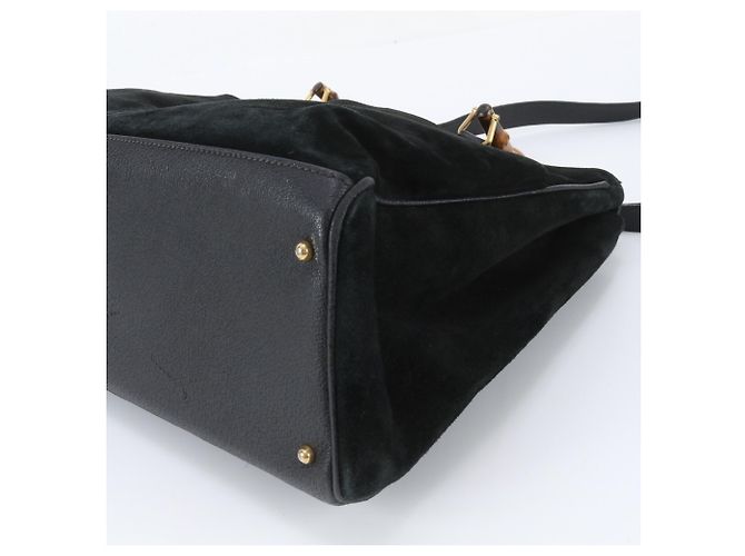 Gucci Bamboo Schultertasche/Shopper aus Leder Schwarz - Ansicht 4