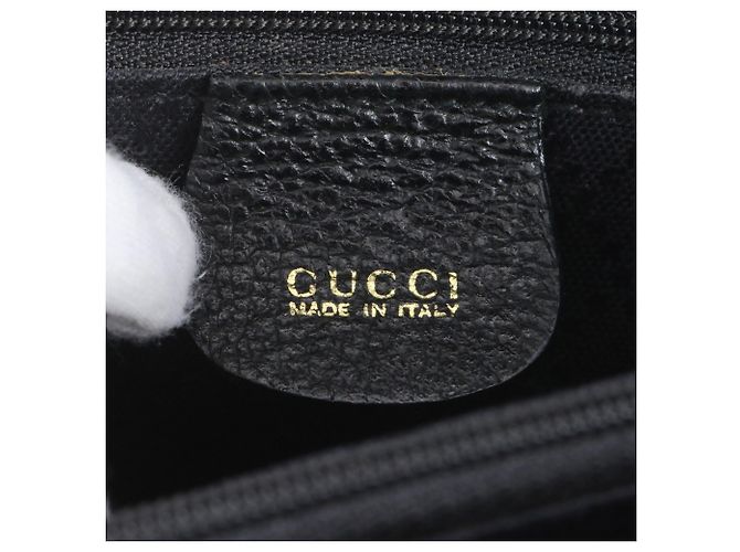 Gucci Bamboo Schultertasche/Shopper aus Leder Schwarz - Ansicht 8