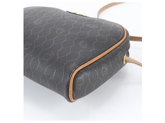 Borsa a tracolla Christian Dior in pelle a nido d'ape Marrone scuro - vista 4