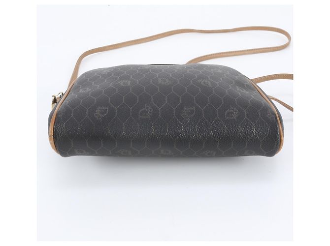 Borsa a tracolla Christian Dior in pelle a nido d'ape Marrone scuro - vista 5