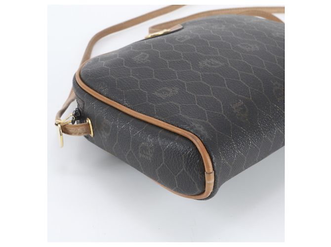 Borsa a tracolla Christian Dior in pelle a nido d'ape Marrone scuro - vista 6