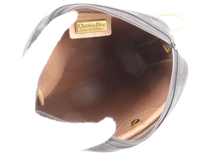Borsa a tracolla Christian Dior in pelle a nido d'ape Marrone scuro - vista 7