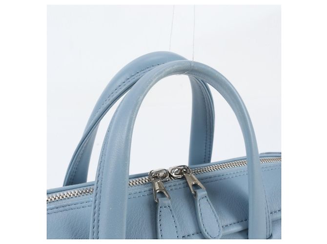 Sac à épaule 2-en-1 en cuir Balenciaga Triangle Duffle Bleu clair - Ansicht 2