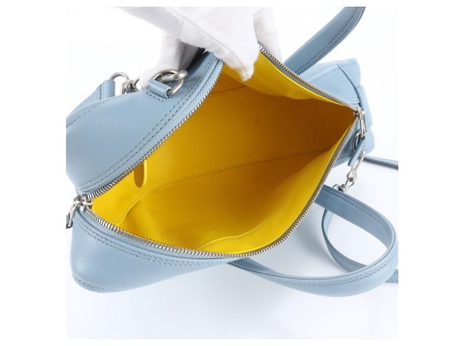 Sac à épaule 2-en-1 en cuir Balenciaga Triangle Duffle Bleu clair - Ansicht 8