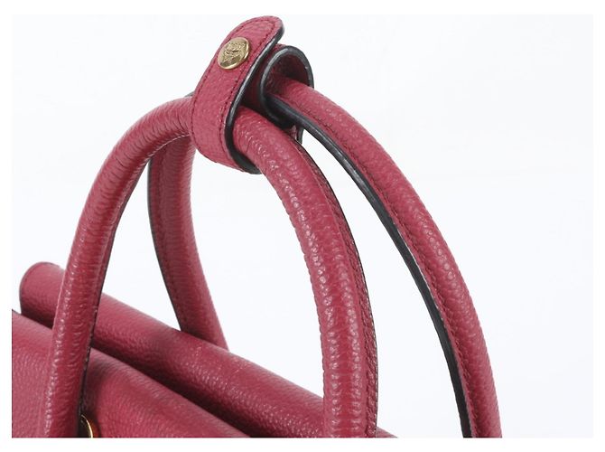 MCM Mila Leather Handbag Tote Bag Red Dark red - view 2