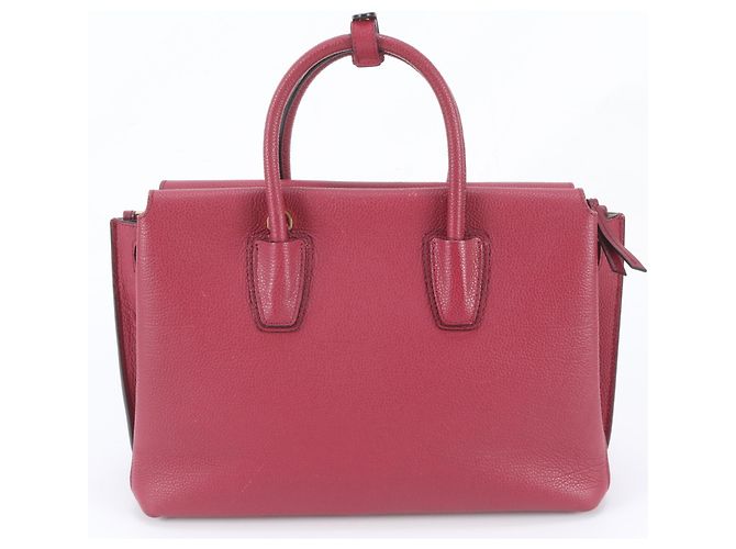 MCM Mila Leather Handbag Tote Bag Red Dark red - view 3