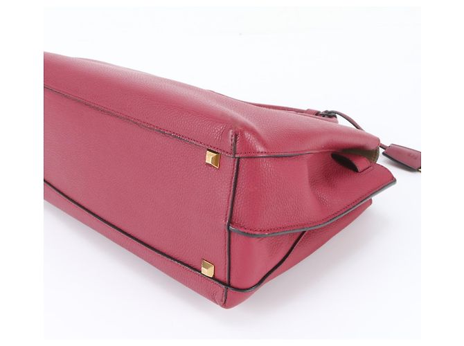 MCM Mila Leather Handbag Tote Bag Red Dark red - view 5