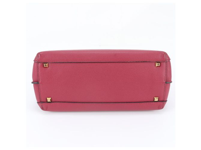 MCM Mila Leather Handbag Tote Bag Red Dark red - view 6