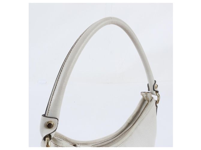 Bolsa de Ombro em Couro Gucci Abbey Branco - vista 2