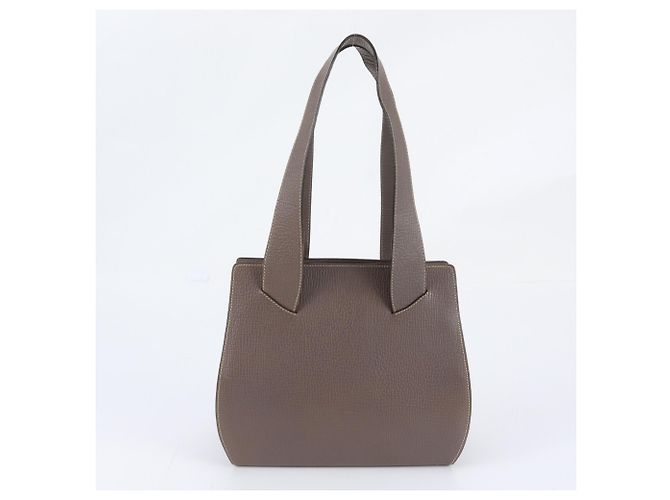 Sac cabas Loewe en cuir grisâtre - vue 3