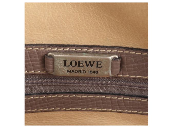 Sac cabas Loewe en cuir grisâtre - vue 8