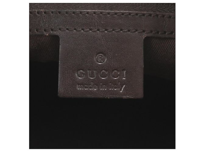 Borsa a tracolla Gucci in tela GG e pelle Marrone Beige - vista 8