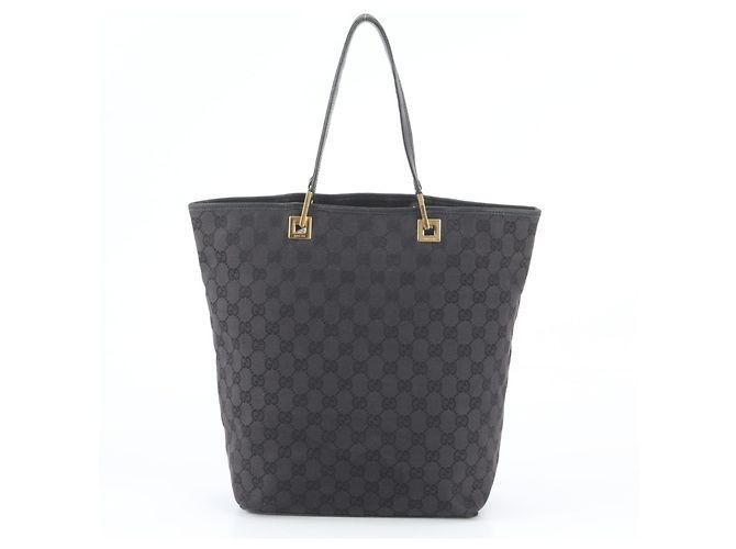 Gucci GG Canvas Leather Tote Bag Schwarz - Ansicht 3