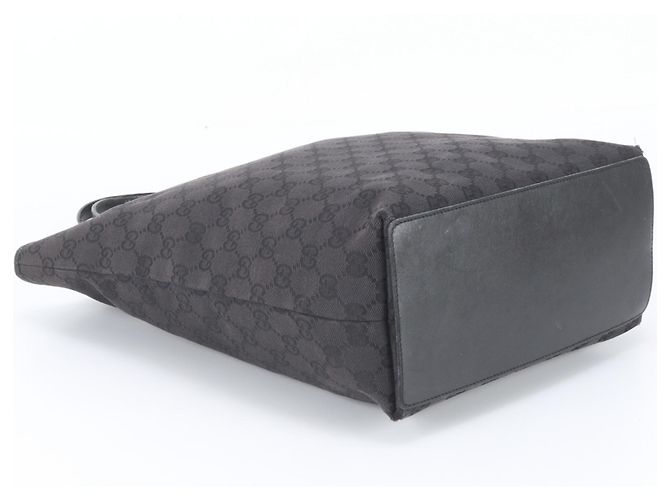 Gucci GG Canvas Leather Tote Bag Schwarz - Ansicht 5