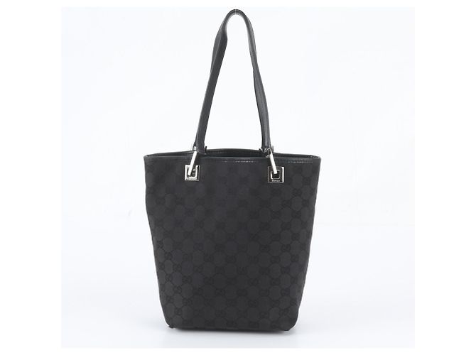 Gucci GG Canvas Leather Tote Bag Schwarz - Ansicht 3