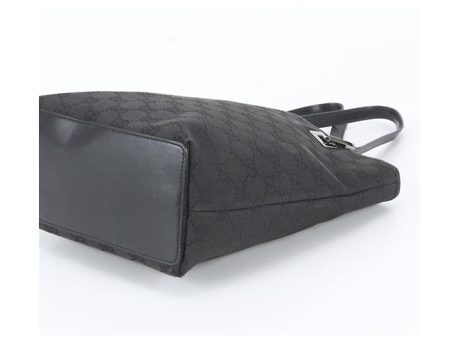 Gucci GG Canvas Leather Tote Bag Schwarz - Ansicht 4