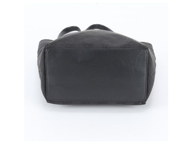 Gucci GG Canvas Leather Tote Bag Schwarz - Ansicht 6