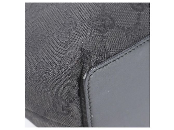 Gucci GG Canvas Leather Tote Bag Schwarz - Ansicht 8