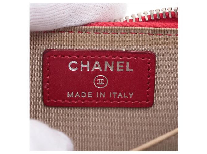 Monedero de piel Matelassé Chanel Roja - vista 7