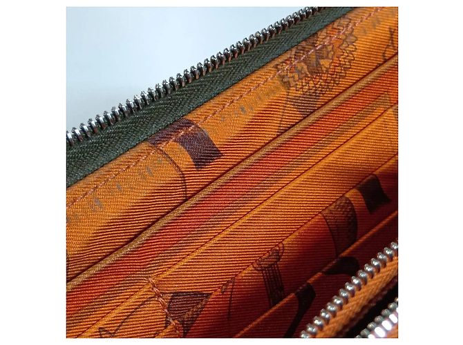 Hermès Cartera Hermes Azap Long Silk en piel Castaño - vista 11