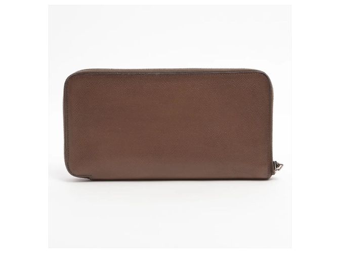 Hermès Cartera Hermes Azap Long Silk en piel Castaño - vista 2