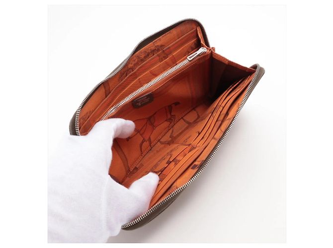 Hermès Cartera Hermes Azap Long Silk en piel Castaño - vista 5